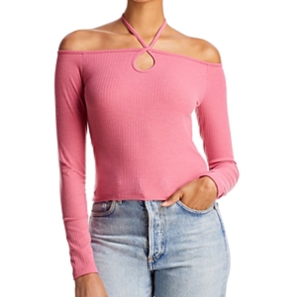 Aqua Off-the-Shoulder Halter Top - 100% Exclusive - Picture 1 of 1
